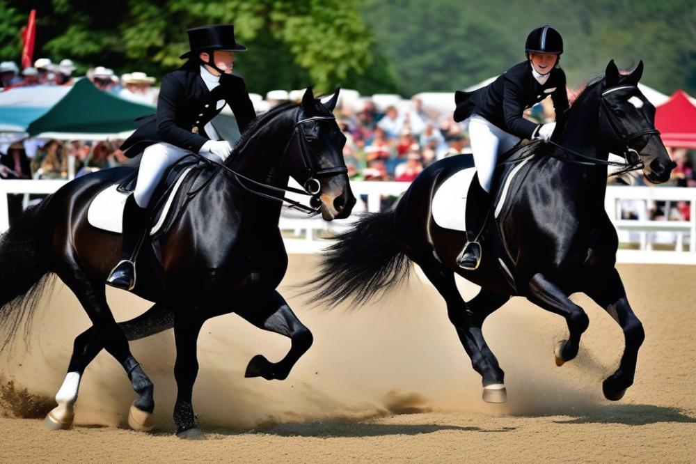 the-proper-way-to-ride-a-friesian-horse-for-parade