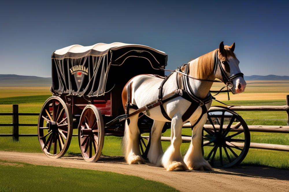 clydesdales-of-montana-pulling-wagons-and-preserv